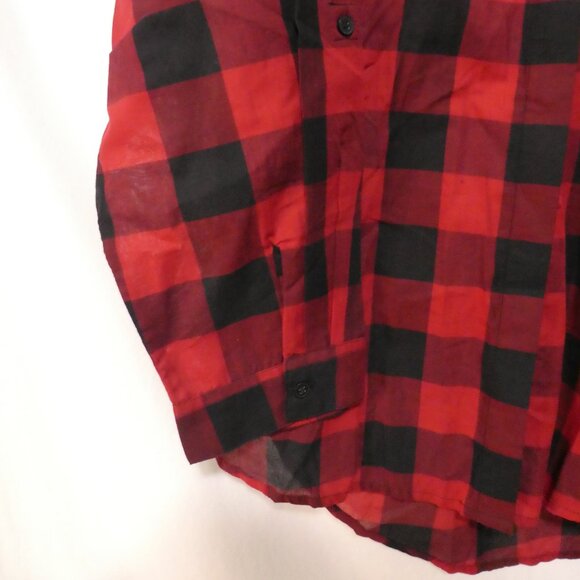 PENNINGTONS | 1X | Red and Black Checkered Flannel Shirt| Chest Pockets | NWT - Picture 6 of 16